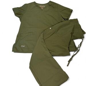 Olive Green Women's Scrub Set